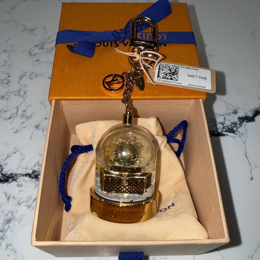 Louis Vuitton Xmas Monogram Trunk Globe Bag Charm
